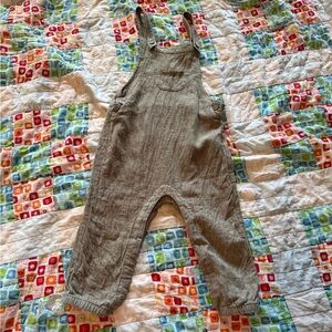Rylee + Cru Olive Brown Kids Overalls